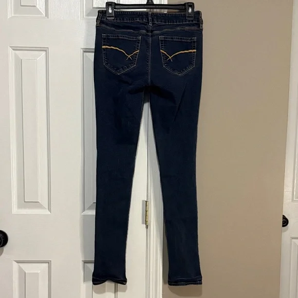Bullhead Black Junior’s Deep Blue Skinny Jeans Size 7 - Picture 2 of 7
